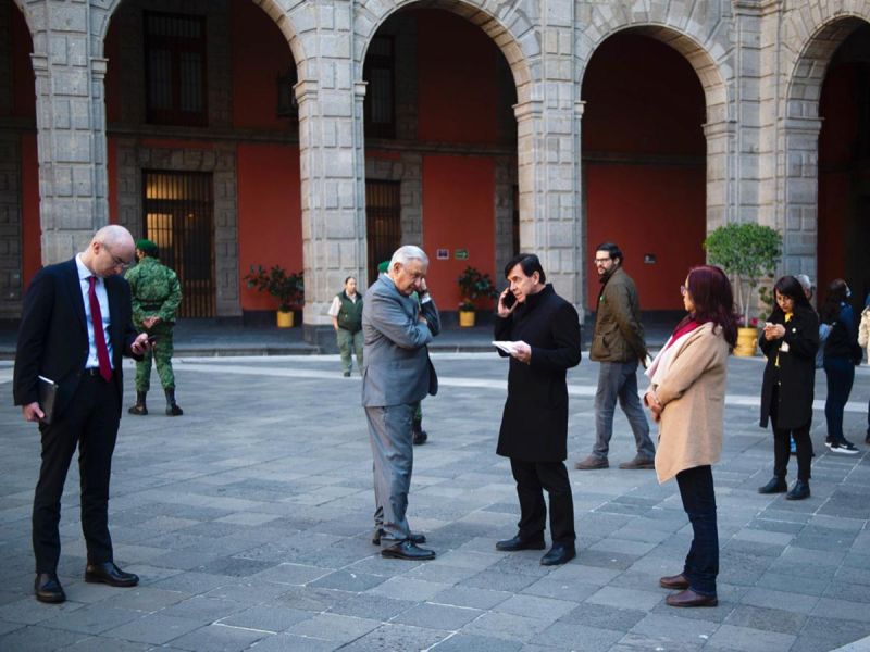 Así vivió López Obrador el sismo en Palacio Nacional